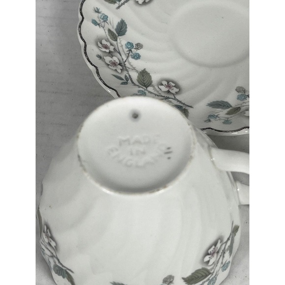 Antique Johnson Bros Tea Cup & Saucer Floral, Blackberries, Raspberries, Regency - Picture 5 of 6